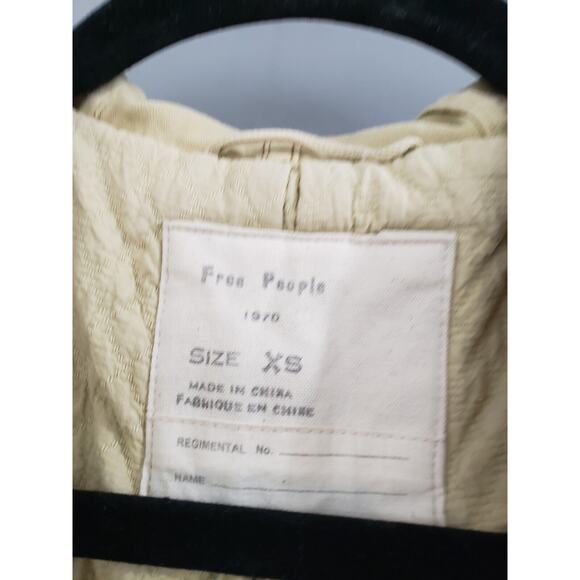 Free People Crafted Cloth Tapestry Parka Anorak Jacket Studded Utility Western - Picture 6 of 11